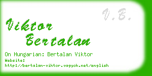 viktor bertalan business card